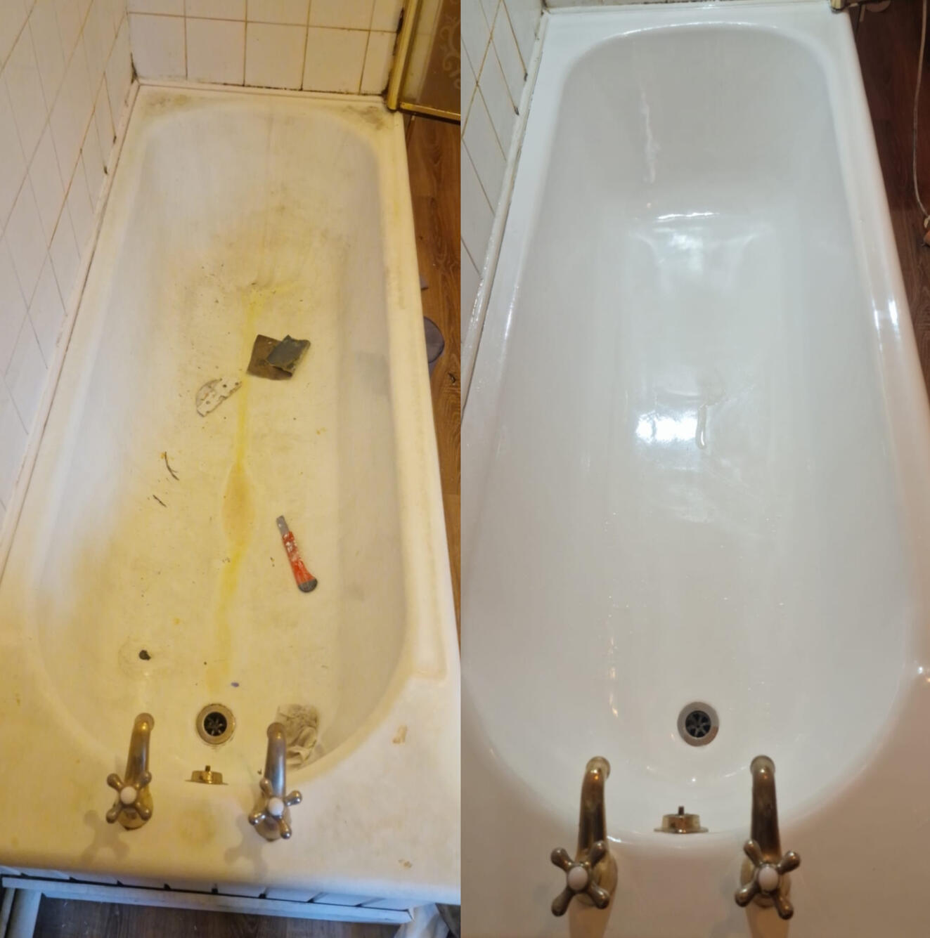 FARMERS BATH RE-ENAMELLED Steel bath resurfaced in Clains, Worcester